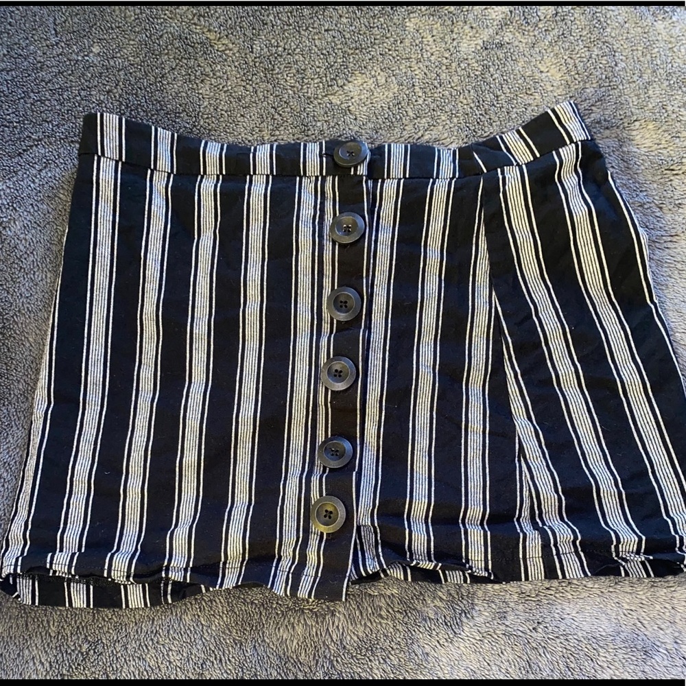 black and white skirt